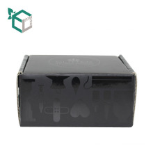 High Quality Black Color Cardboard Paper corrugated E-flute Box Packaging Storage hollow Gift Box Packaging Box